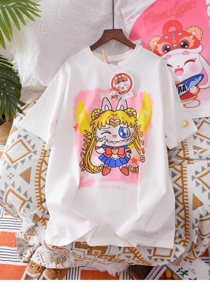今季も大流行 ゆったり 刺?ロゴ ユニセックス 全3色 半袖 Tシャツ <F-4852>