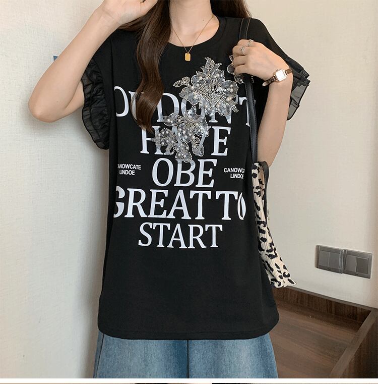 大好評 特別デザイン 着回し力抜群 ゆったり 全2色 半袖Tシャツ＜F-8826＞