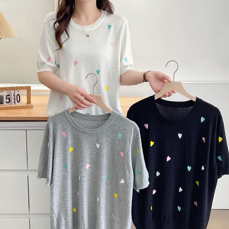 大活躍 好感度UP 海外トレンド カジュアル 全3色 半袖 Tシャツ ＜F-12038＞