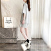 ファッション 切り替え ゆったり感アップ Tシャツ＋ショートパンツ セットアップ＜F-3616＞