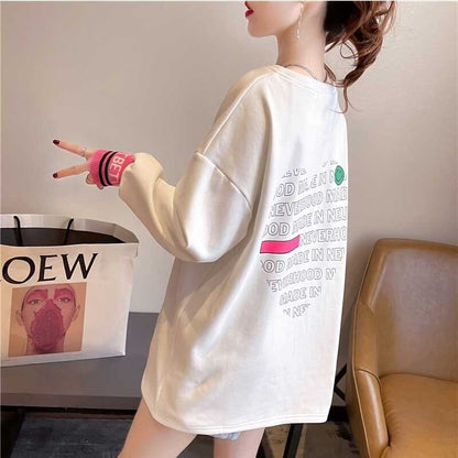 オシャレ度満点   美感いっぱい 長袖 Tシャツ カットソー＜F-2790＞