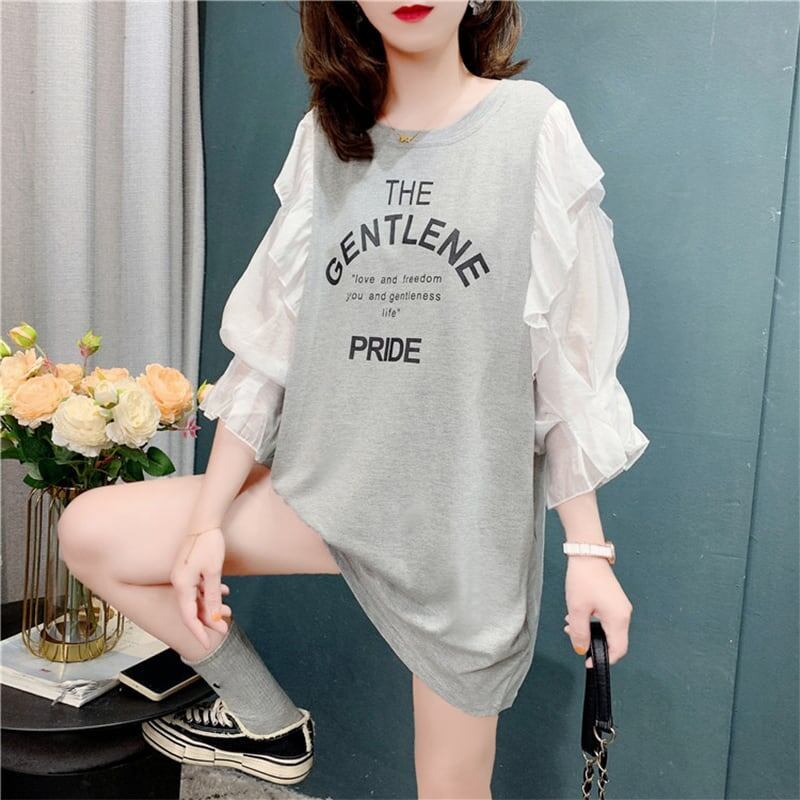 個性的なデザイン   スタイリッシュ Tシャツ カットソー＜F-3117＞