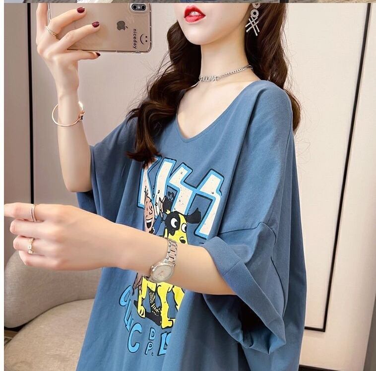 ファッション ゆったり プリント 全4色 半袖 Tシャツ＜F-11518＞