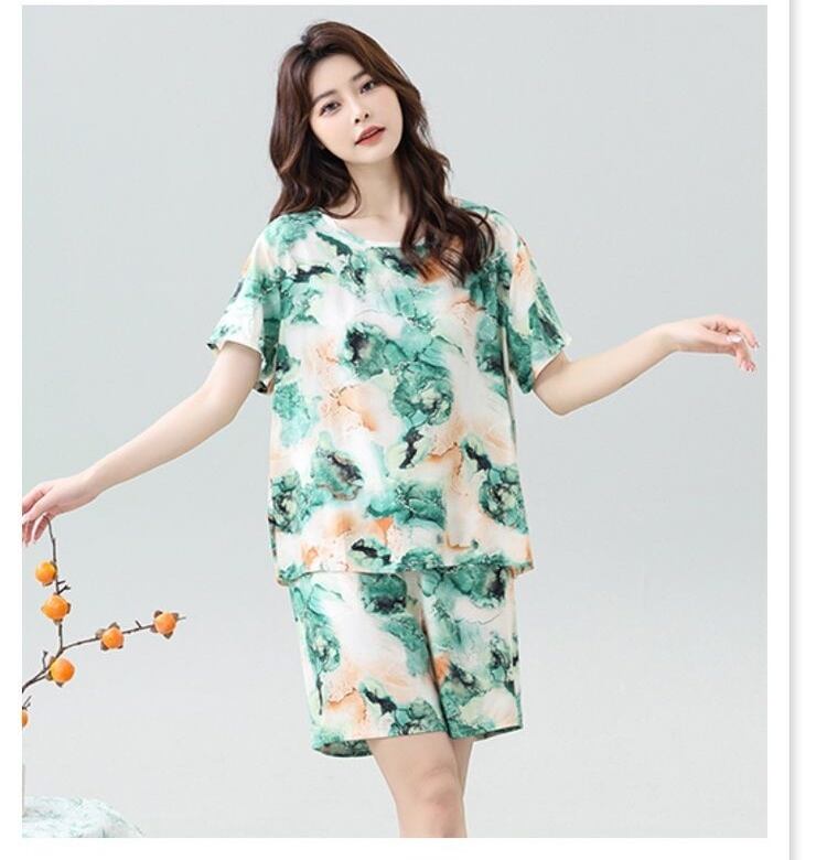 売り切れ必至 ファッション 今季マストバイ 半袖Ｔシャツⅹパンツセット全6色 パジャマ<F-11551>