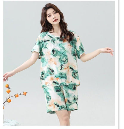 売り切れ必至 ファッション 今季マストバイ 半袖Ｔシャツⅹパンツセット全6色 パジャマ<F-11551>