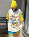 話題沸騰中   カジュアル カラーマッチング 半袖Tシャツ＜F-8067＞