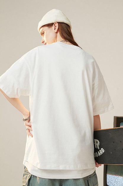 絶対欲しい デザイン性抜群 売り切れ必至 ファッション プリント 4色選択 半袖Tシャツ＜F-9293＞