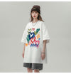 売り切れ必至 プリント ファッション 4色選択 半袖Tシャツ＜F-8594＞