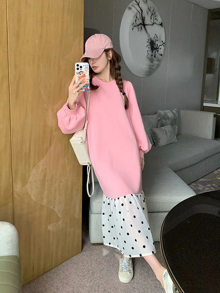 【半額！期間限定！！】超人気 オシャレ 都市ファッショ デザイン ファッション感満々 切り替え ワンピースF-9700