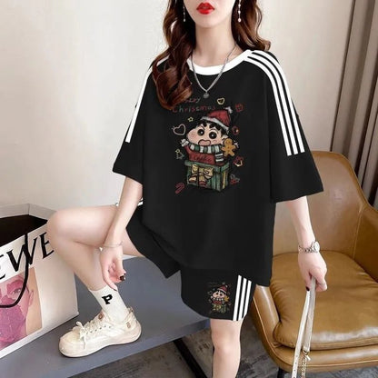 ゆったり 半袖 Tシャツ＋パンツ セットアップ F-13238