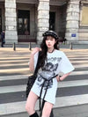 美人度アップ 絶対流行 売れ筋 早い者勝ち カジュアル 2色選択 Tシャツ<F-11522>