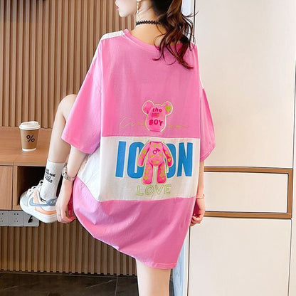 気質満点 ラウンドネック キュート 半袖Tシャツ ＜F-8647＞