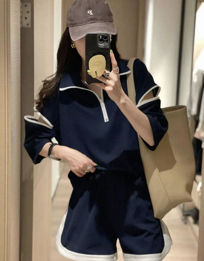 主役級 ファッション 今季マストバイ 個性派 半袖Ｔシャツⅹパンツセット<F-6533>