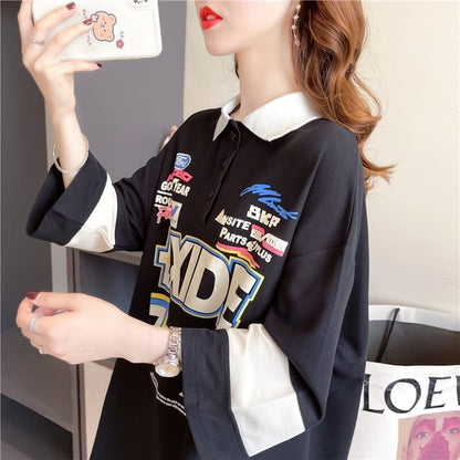 質感のいい   POLOネック ゆったり半袖 ＜F-2928＞