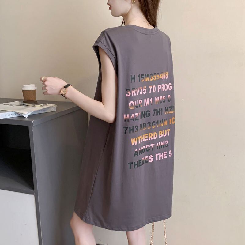 真夏も快適 着心地良い ファッション感満々 プリント全4色 ノースリーブ Tシャツ カットソー＜F-9161＞