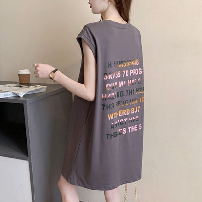 真夏も快適 着心地良い ファッション感満々 プリント全4色 ノースリーブ Tシャツ カットソー＜F-9161＞