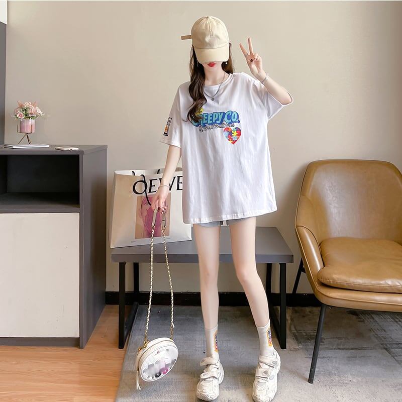 デザイン感   チャーミング Tシャツ カットソー＜F-3409＞