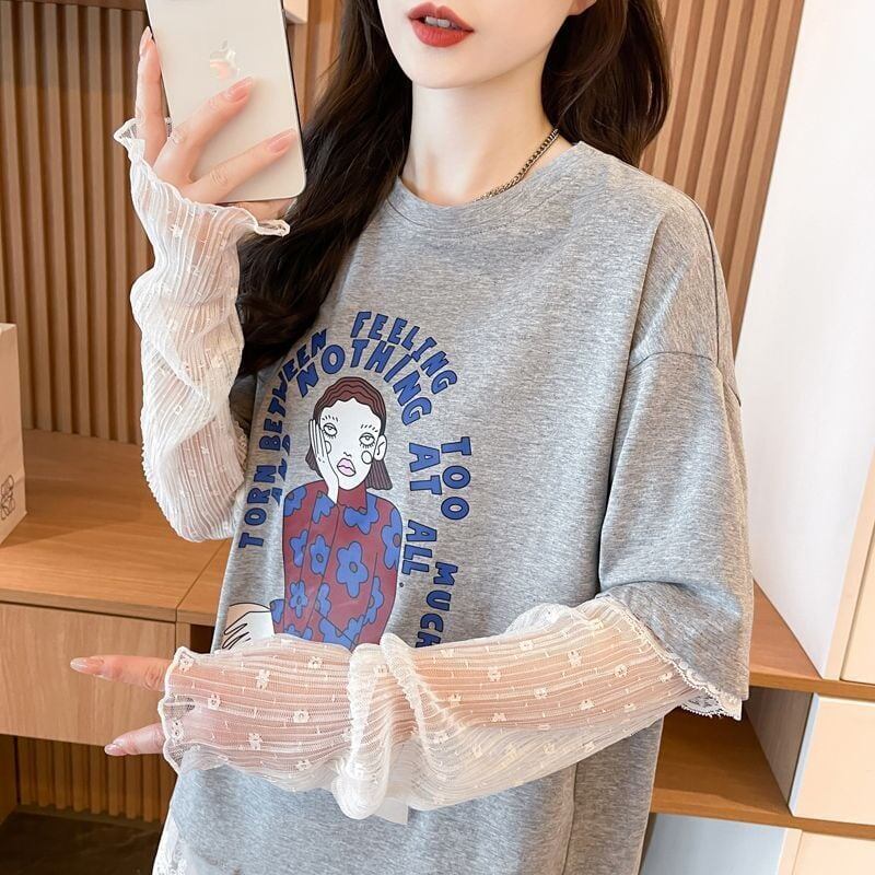美人度アップ 絶対流行 今季マストバイ 早い者勝ち カジュアル Tシャツ<F-11701>