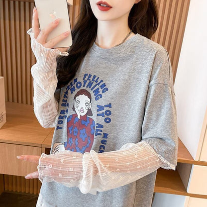 美人度アップ 絶対流行 今季マストバイ 早い者勝ち カジュアル Tシャツ<F-11701>