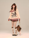 ふわふわグラフィックロゴボアニットF-9836