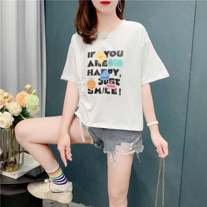 個性的なデザイン   一目惚れ Tシャツ カットソー＜F-3671＞