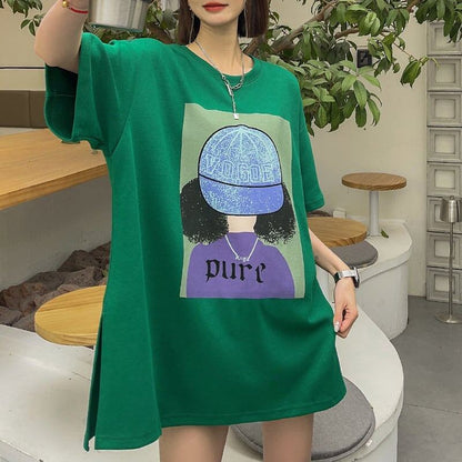 話題沸騰中 都市ファッショ 流行新作 オシャレ デザイン プリント全6色 半袖TシャツF-9108