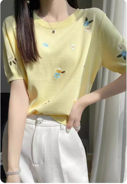 絶対流行 大好評 エレガント 好感度UP カジュアル 全4色 Tシャツ＜F-12054＞