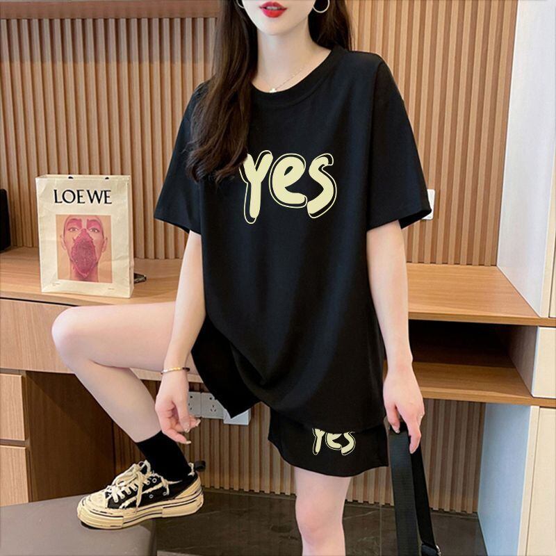 主役級 カジュアル シンプル 半袖Ｔシャツⅹパンツセット全2色<F-11662>