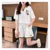 定番シンプル 切り替え カジュアル 半袖Ｔシャツⅹパンツセット全3色 <F-8267>