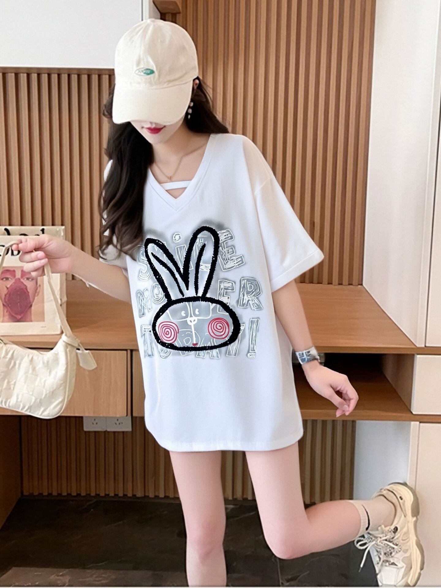 キュート 好感度UP 海外トレンド カジュアル 全4色 半袖 Tシャツ ＜F-11097＞