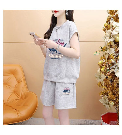 今季マストバイ ファッション カジュアル 半袖Ｔシャツⅹパンツセット全3色 <F-8265>