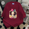 大人可愛い カジュアル 定番シンプル プリント 6種選択可 半袖TシャツF-8906