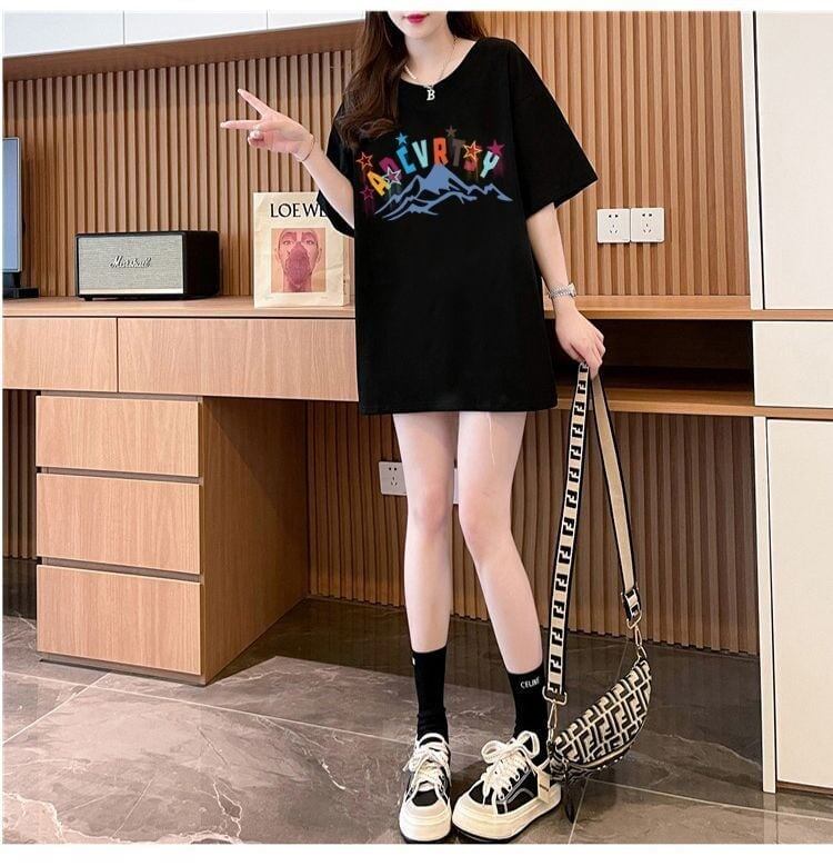 デザイン性と素材感を兼ね備えたゆったり半袖Tシャツ<F-2948>