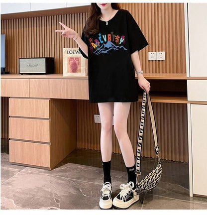 デザイン性と素材感を兼ね備えたゆったり半袖Tシャツ<F-2948>
