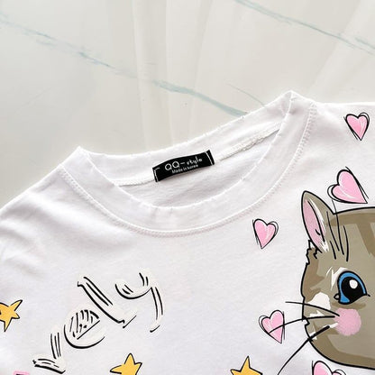 オシャレ度満点   一目惚れ Tシャツ カットソー＜F-3482＞