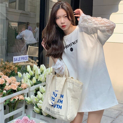 スタイリッシュ 一目惚れ 切り替えレース Tシャツ カットソー トップス＜isf-2972＞