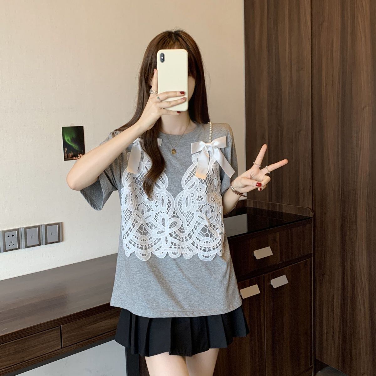 ファッション感満々 ロング丈 ゆったり 2色半袖Tシャツ＜F-10995＞