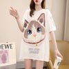 新商品 カジュアル 売り切れ必至 ルーズ プリント 全2色 半袖TシャツF-8777