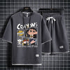 男女兼用 新作 プリント Tシャツ & ショーツ セットアップ F-13327