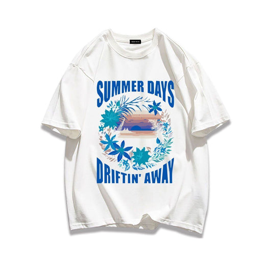 柔らかな肌触りで着心地も楽ちん アバンギャルド カジュアル プリント 全7色 半袖 Tシャツ F-9263