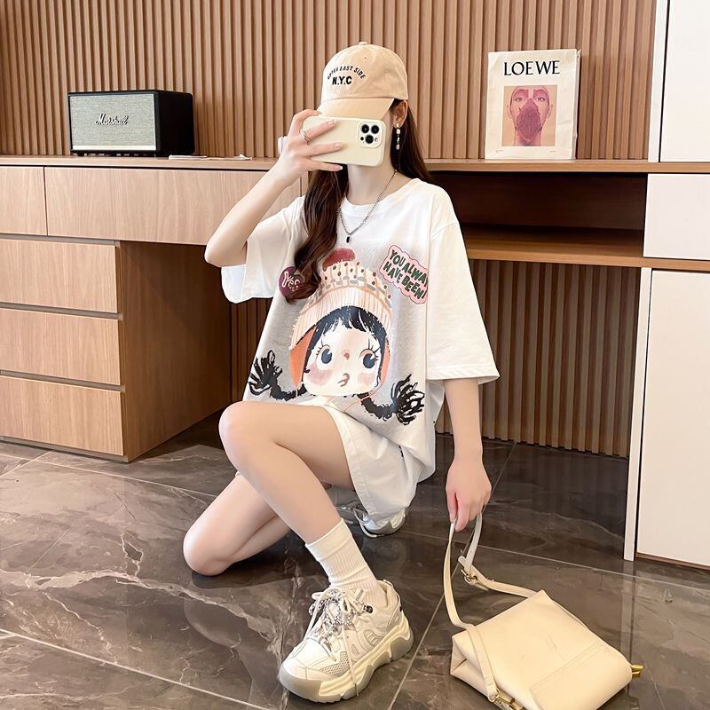 新作 特別デザイン アバンギャルド プリント全3色 半袖Tシャツ カットソー ＜F-8605＞