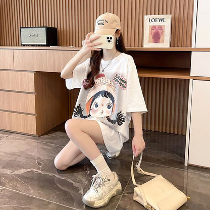 新作 特別デザイン アバンギャルド プリント全3色 半袖Tシャツ カットソー ＜F-8605＞