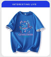 ユニセックスピュアコットン漫画プリント半袖Tシャツ<F-5115>