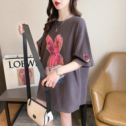 超人気 着心地抜群 オシャレ度満点 プリント全4色 Tシャツ カットソー＜F-8636＞