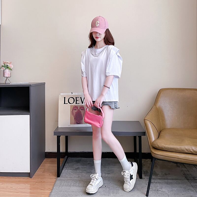売り切れ必至 簡潔 個性派 ファッション 全3色 半袖Tシャツ<F-8514>