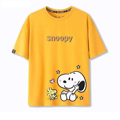 男女兼用 プリント 快適 半袖 Tシャツ F-13269
