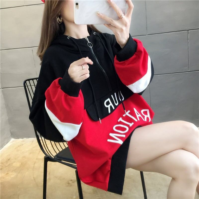 オシャレ感たっぷり   美人度アップ スウェット パーカー＜F-2842＞