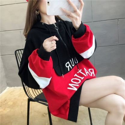 オシャレ感たっぷり   美人度アップ スウェット パーカー＜F-2842＞
