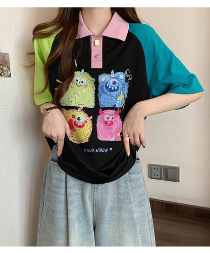 元気いっぱい   POLOネック Tシャツ 半袖 ＜F-2979＞