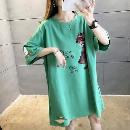 大活躍 ファッション カジュアル ルーズ 半袖シャツ<F-6655>